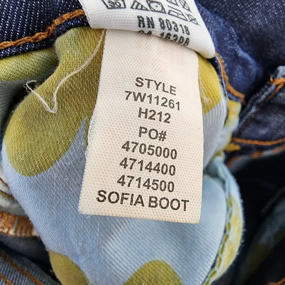 Lucky Brand Womens Sofia Bootcut Jeans Size 4 27x32 Dark Wash Mid Rise Cowgirl